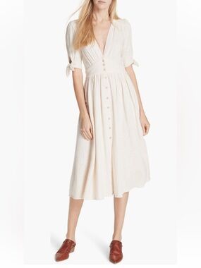 Free People Love Of My Life Midi Dress In Ivory